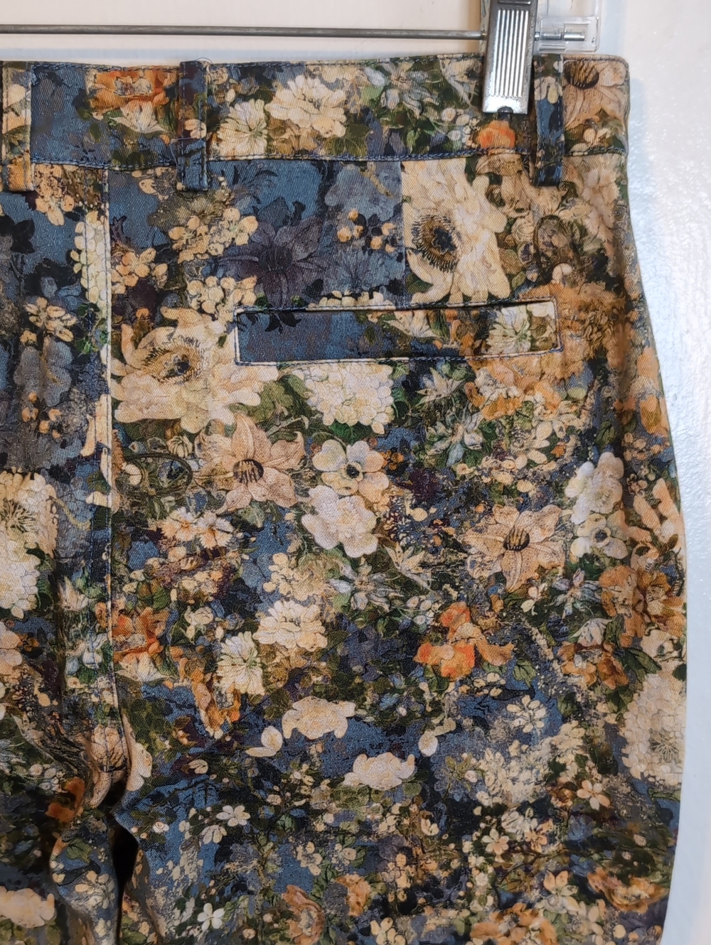Peruvian Connection Nikki Floral Cropped pants womens 6x24 - Picture 8 of 9